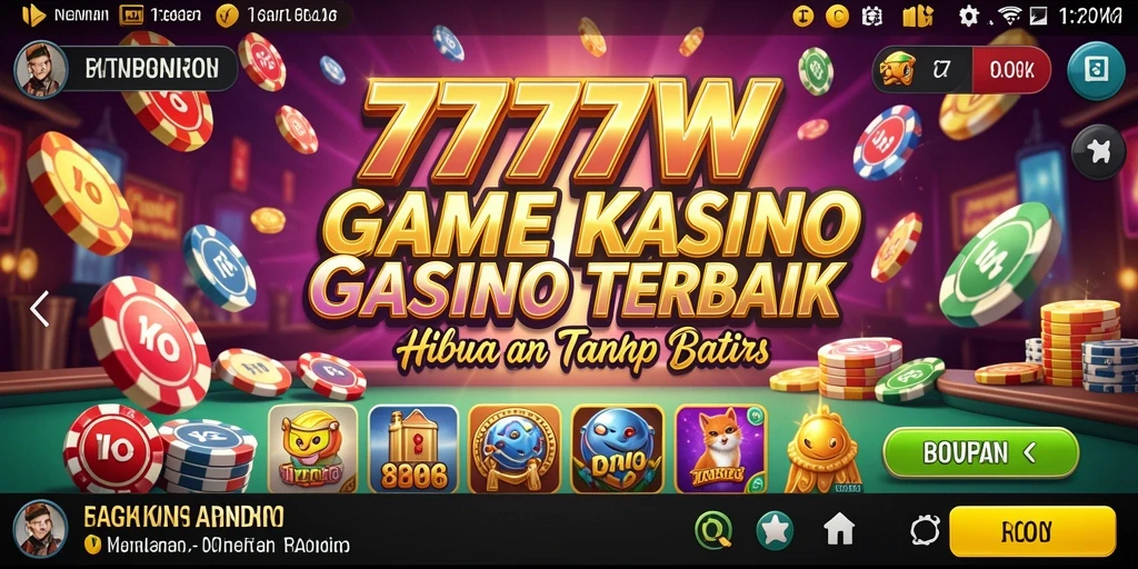 Tampilan gameplay seru di 7777W dengan grafis menarik.