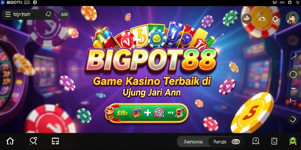 Tampilan gameplay menarik dari BIGPOT88 dengan suasana Kasino yang mendebarkan.