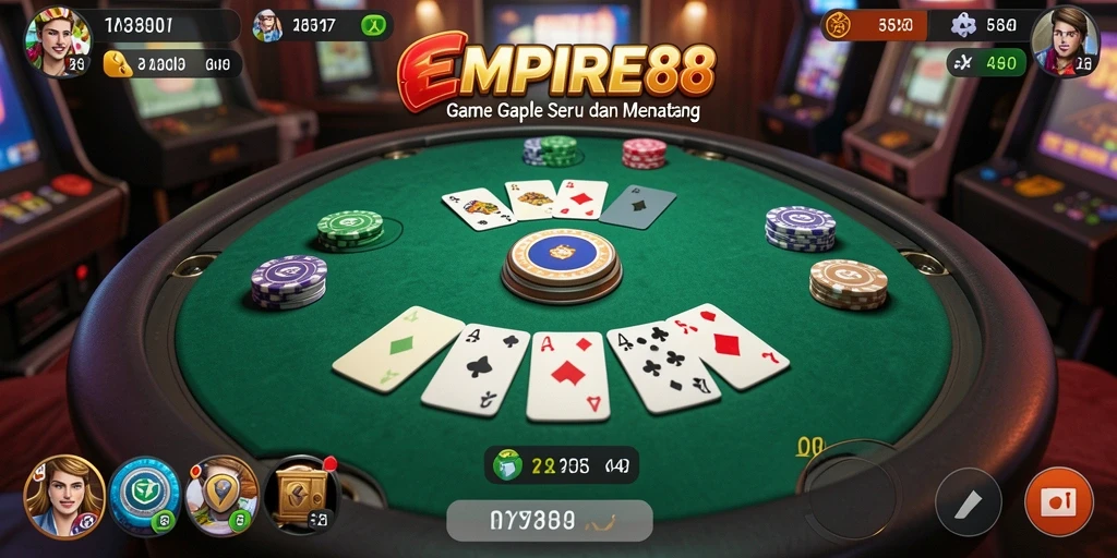 Screenshot gameplay EMPIRE88 yang menampilkan keseruan bermain Gaple.