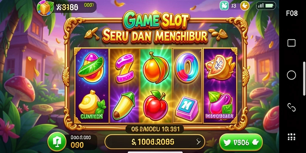 Tampilan gameplay menarik F08 dengan gulungan berputar.
