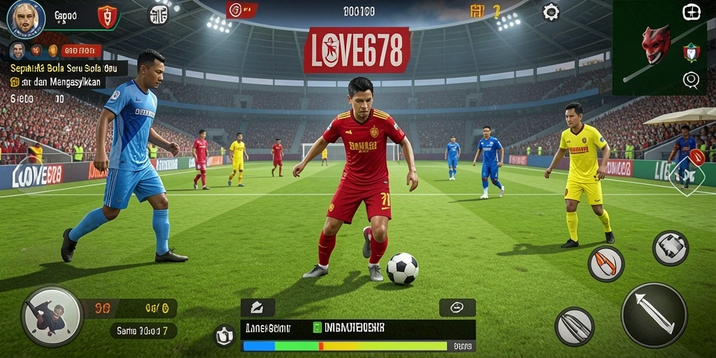 Tampilan gameplay LOVE678 yang menampilkan aksi seru di lapangan.