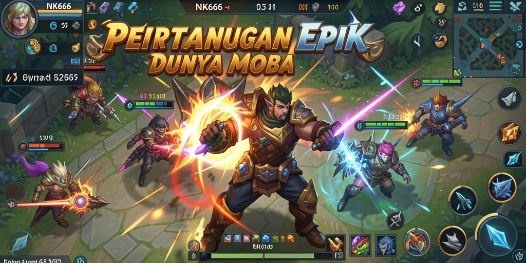 Gameplay seru di dunia MOBA yang memikat.