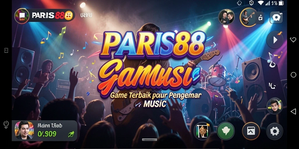 Tampilan gameplay <strong>PARIS88</strong> menunjukkan pemain menikmati pengalaman musik yang mendalam.