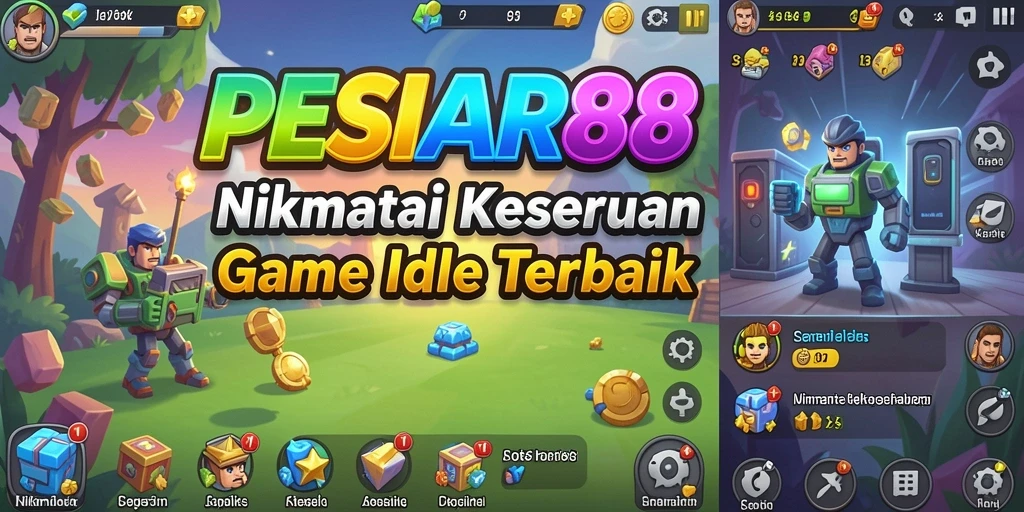 Tangkapan layar gameplay PESIAR88 menampilkan pengelolaan sumber daya yang seru.