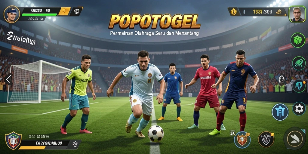 Tampilan permainan olahraga yang seru di POPOTOGEL.