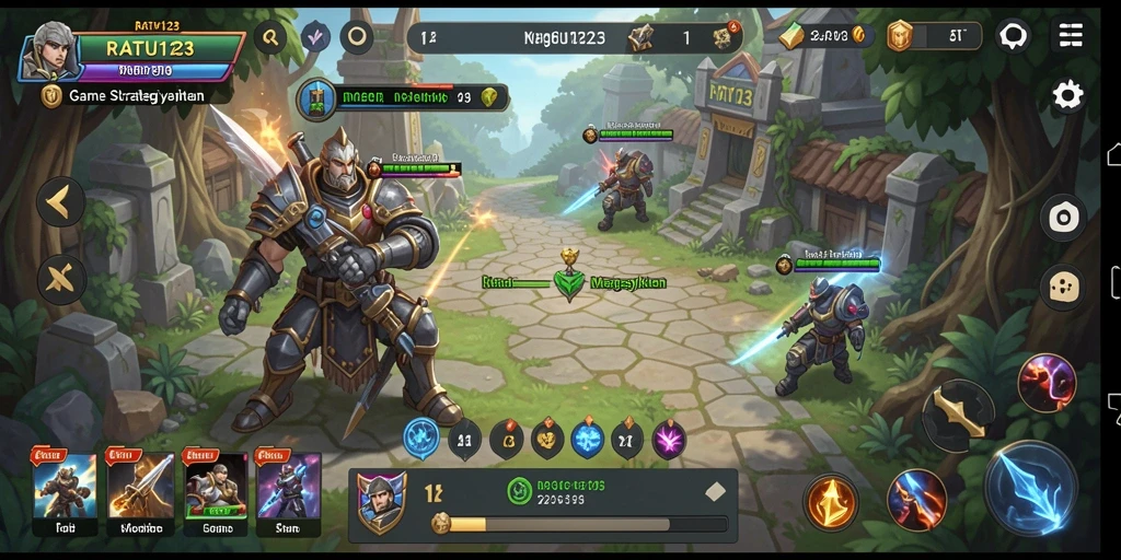 Tangkapan layar gameplay RATU123 menampilkan aksi strategis yang menegangkan.