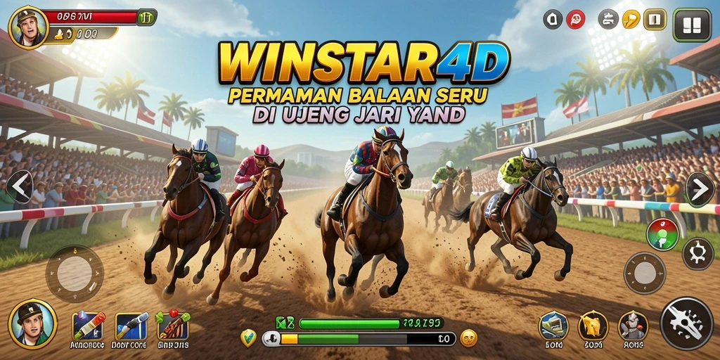 Tampilan gameplay menegangkan dalam balapan mobil cepat.